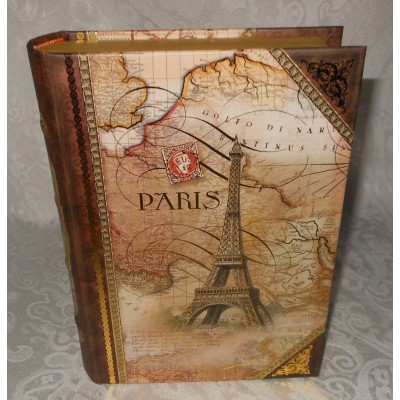 Punch Studio Vintage Paris Eiffel Tower Traveler Gift Nesting Book Box NEW   372376876994